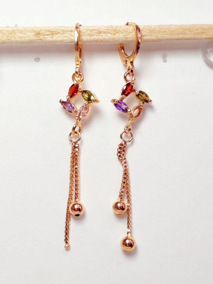 Arete largo en COVERGOLD FINO - Imagen 8