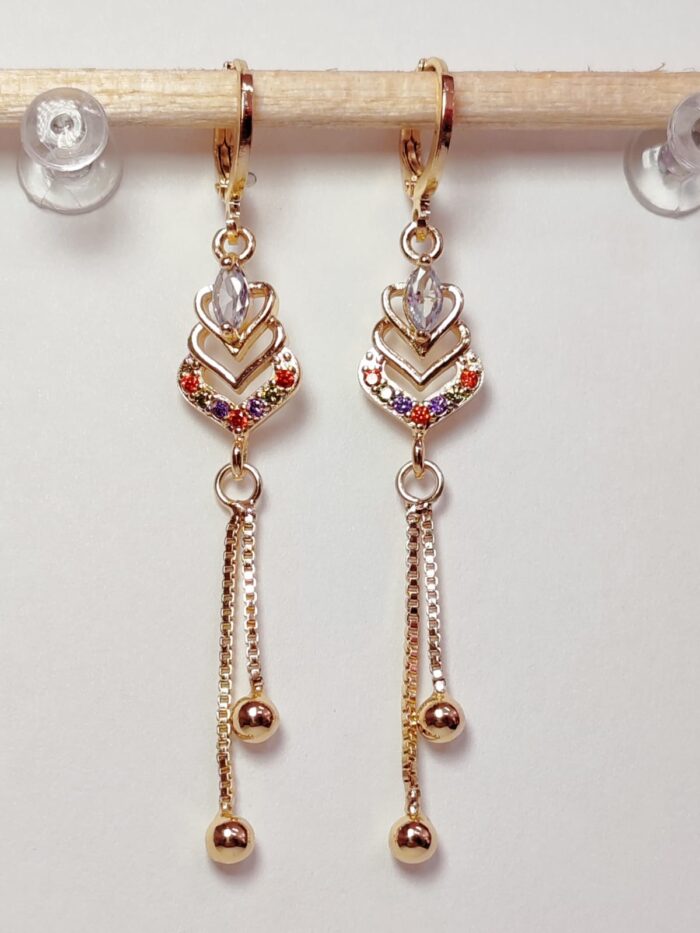 Arete largo en COVERGOLD FINO - Imagen 3