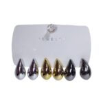 Cartón de aretes tipo gota x3 pares FANTASIA - Imagen 3