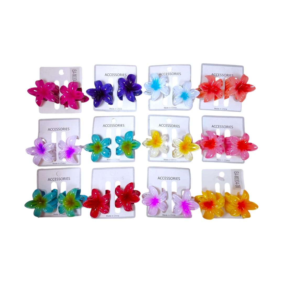 Cartón de ganchos flor hawai x2 2 Cartón de ganchos flor hawai x2 - Imagen 2