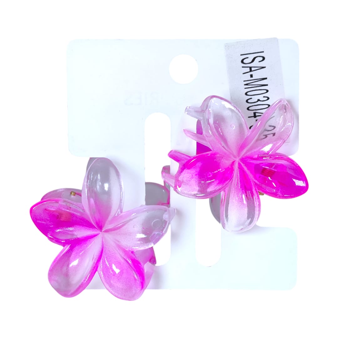 Cartón de ganchos flor transparentes x2 1 Cartón de ganchos flor transparentes x2 - Imagen 1