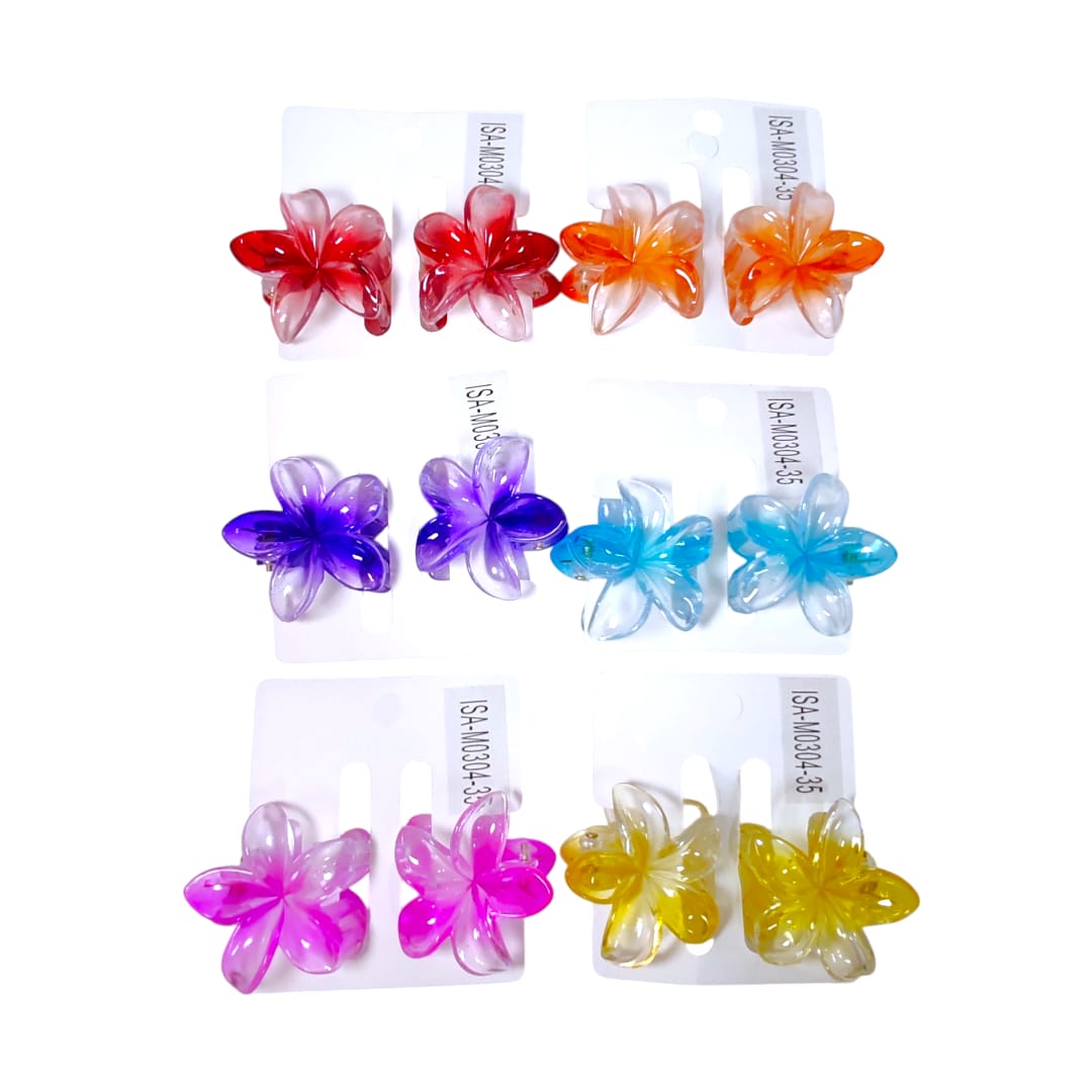 Cartón de ganchos flor transparentes x2 2 Cartón de ganchos flor transparentes x2 - Imagen 2