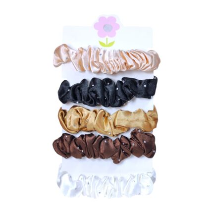 Cartón de moñas seda delgadas x5 unidades