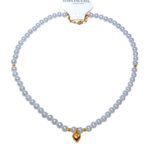 Collar de perla grueso con dije - Imagen 3