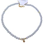 Collar de perla grueso con dije - Imagen 2