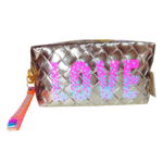 Cosmetiquera LOVE METALIZADA
