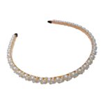 Diadema de perlas y murano