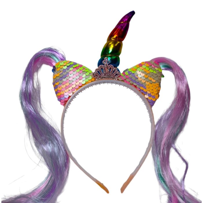 Diadema unicornio con mechones - Imagen 3