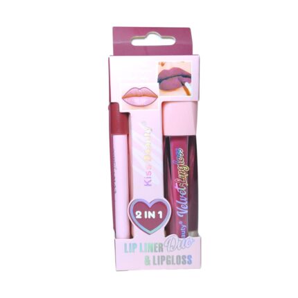 Duo de labial liquido matte y lápiz de labios KISS BEAUTY