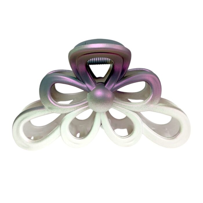 Gancho flor grande dos tonos - Imagen 6