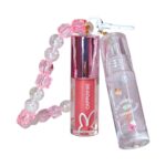 Duo de lip gloss surtidos con llavero LUJO
