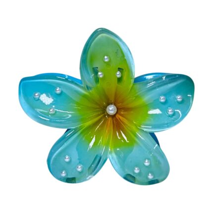 Gancho flor hawaii con perlitas