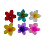 Gancho flor hawaii con perlitas - Imagen 2