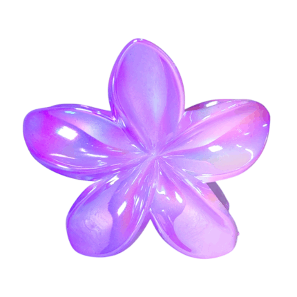 Gancho hawai flor metalizado dos tonos