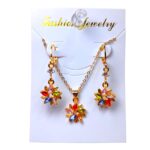 Juego de collar + arete en COVERGOLD FINO