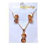 Juego de collar + arete en COVERGOLD FINO - Imagen 2