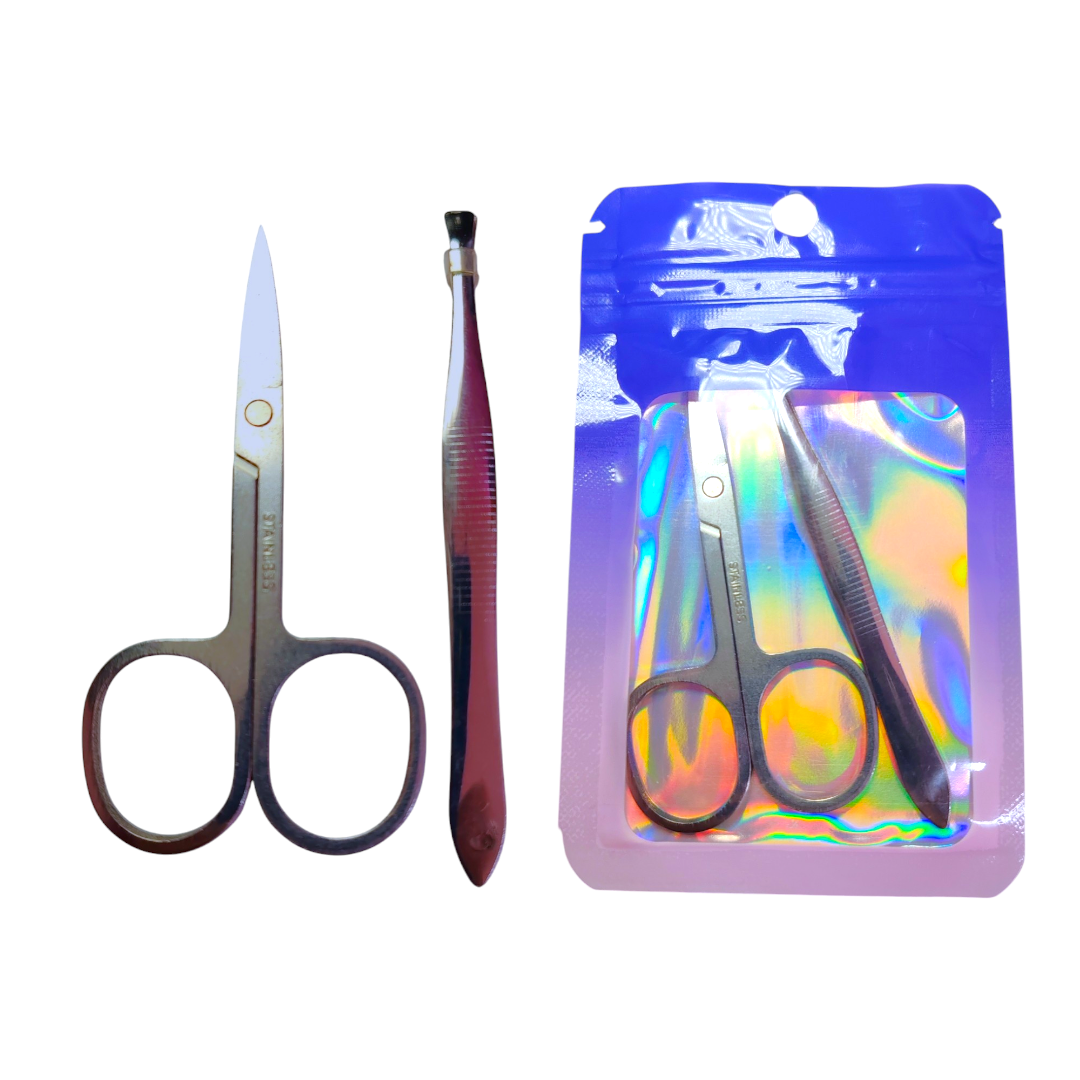 Kit para cejas tijera + pinza 1 Kit para cejas tijera + pinza - Imagen 1
