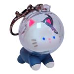 Llavero de lujo perrito y gatito con esfera - Imagen 5