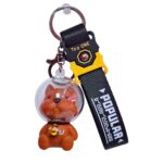 Llavero de lujo perrito y gatito con esfera - Imagen 7