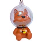 Llavero de lujo perrito y gatito con esfera - Imagen 6