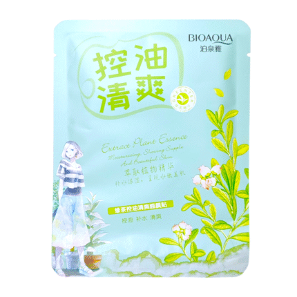 Mascarilla en velo de té verde REAFIRMANTE BIOAQUA