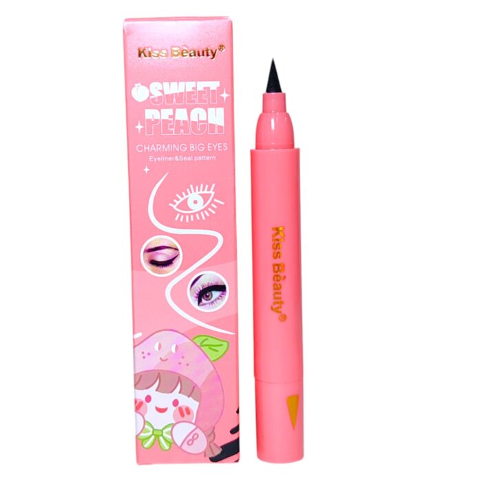 Delineador punta doble KISS BEAUTY APRUEBA DE AGUA - Imagen 1