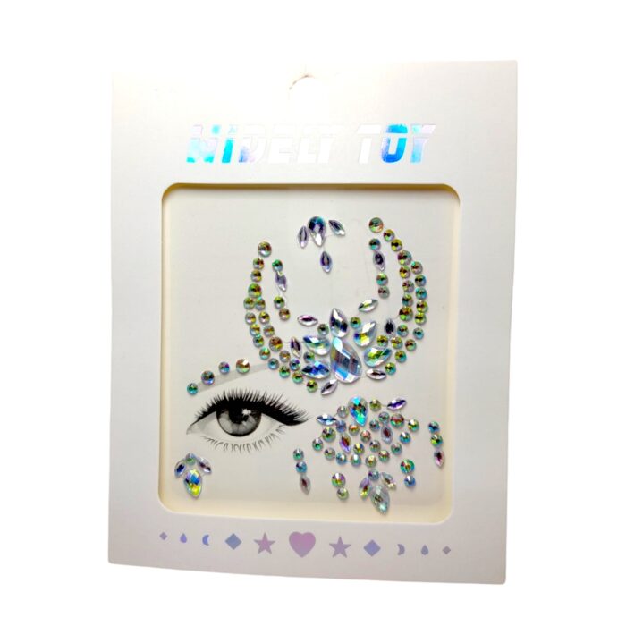 Paquete de gemas de colores para medio rostro - Imagen 4