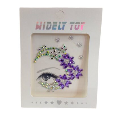 Paquete de gemas de colores para medio rostro