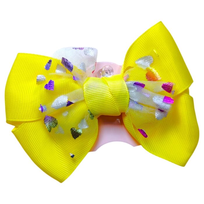 Pinza individual moño estampado corazones - Imagen 5