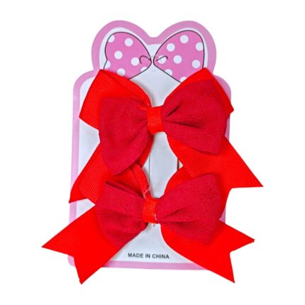 Pinzas corbatica doble x2 unicolor REF ISA0308-1