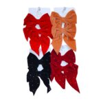 Pinzas en moño unicolor con mirellas x2  REF ISA0308-17