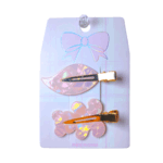 Set de pinzas planas lujo x3 tonos