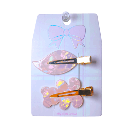 Set de pinzas planas lujo x3 tonos