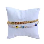 Tobillera doble de lujo en COVERGOLD FINO - Imagen 5