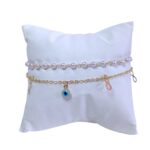 Tobillera doble de lujo en COVERGOLD FINO - Imagen 4