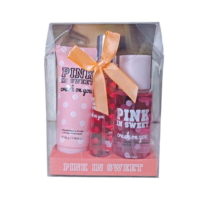 Trio mini regalo pack PINK (CREMA+LOCIÓN+SPLASH) - Imagen 1
