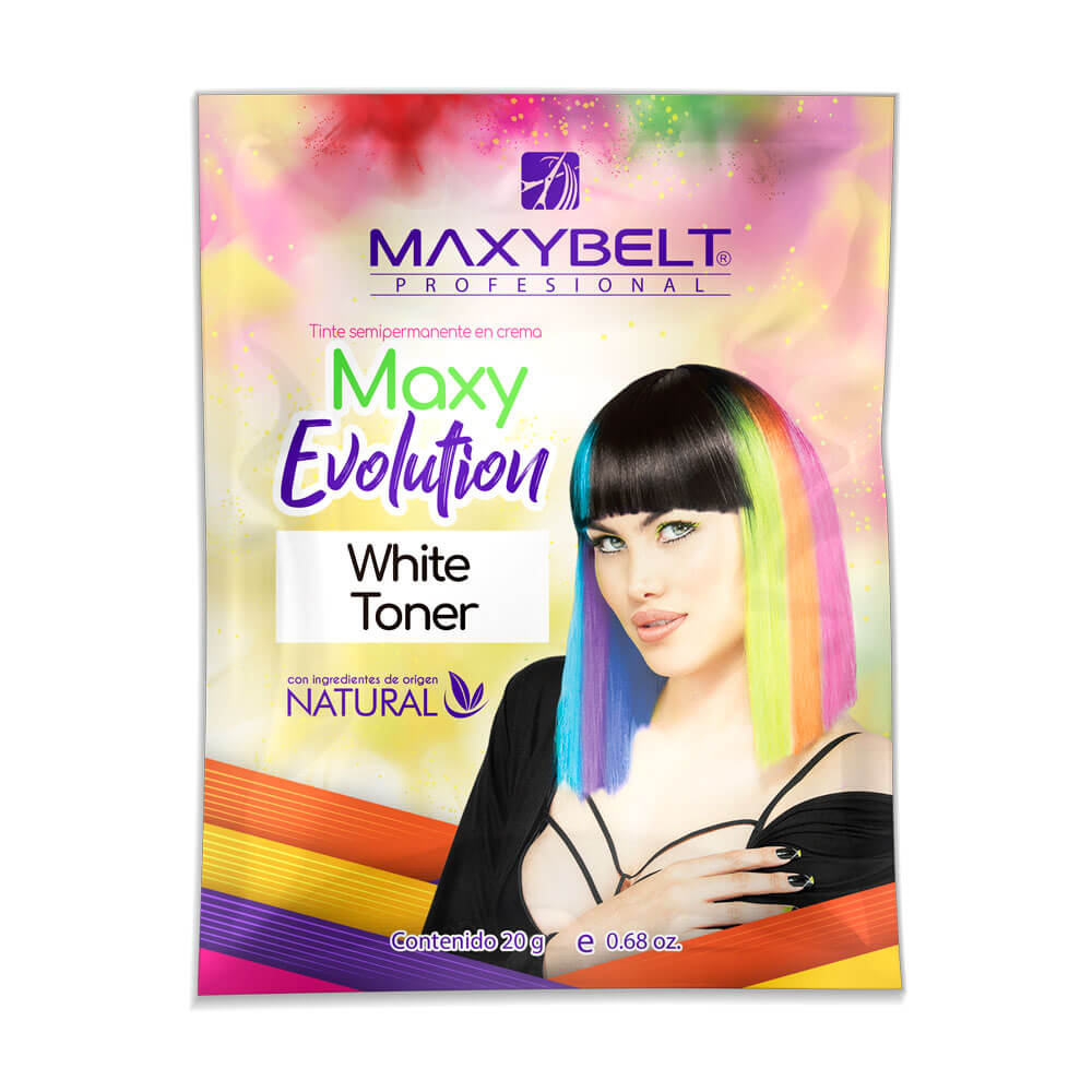 maxybelt-sachet-maxyevolution-white-toner-20g-02-2025 Tinte Semipermanente en Crema Maxy Evolution - Imagen 2